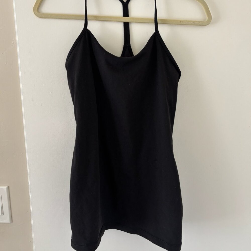 Lululemon Black Power Y Tank Top Size 6